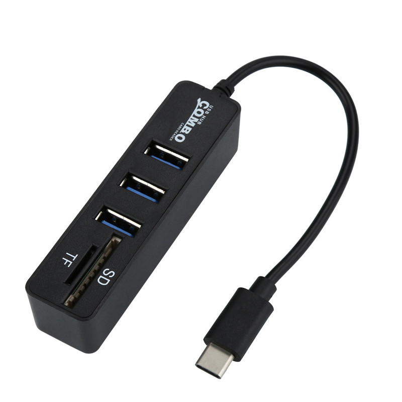 Usb combo hub sd ports reader newest card computer portable splitter tf laptop pc accessories USB Hubs with SD Card Reader Included